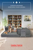 Moda Home Bedding Retro yataklı kanepe,yatak olabilen,dinlenme amaçlı legom aktivite koltuğu-GRİ - 4