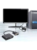 VGA HDMI Dönüştürücü Adaptörü VGA Kaynak Çıkışı Tv Dizüstü Bilgisayar Masaüstü Monitör İçin - 5