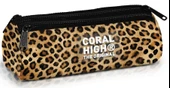 Coral High Kahverengi Leopar Desenli Kız Çocuk İlkokul ve Ortaokul Okul Kalem Çantası - 1