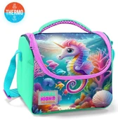 Coral High İlkokul Kız Çocuk Okul Beslenme Çantası, Su Yeşili Denizatı, Termoslu (Isı Yalıtımlı) thumbnail 2