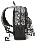 Coral High İlkokul ve Ortaokul Sırt Çantası - Erkek Çocuk, Siyah Beyaz Geometrik Şekiller, Dört Bölmeli thumbnail 4