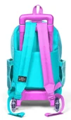 Coral High Işıklı Tekerlekli Çekçek Okul Çantası - 3 Bölmeli, 2’li Sap Ayarı, Turkuaz Pembe (Kız Çocuk) 23971 - 3