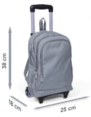 Coral High Işıklı Tekerlekli Çekçek Okul Çantası - 3 Bölmeli, 2’li Sap Ayarı, Turkuaz Pembe (Kız Çocuk) 23971 - 5
