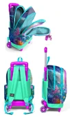 Coral High Çekçek Tekerlekli Kız Çocuk, Lila Turkuaz Dondurmalı Kız, İlkokul Üçlü Okul Çanta Seti thumbnail 2
