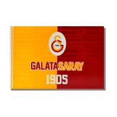 Galatasaray 17x24 15 Yaprak Karton Kapak Spiralli Resim Defteri 3 Adet - 4