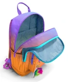 Coral High İlkokul ve Ortaokul Sırt Çantası - Kız Çocuk, Turuncu Mor Renk Geçişli Baskılı, Dört Bölmeli thumbnail 3