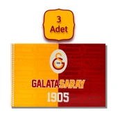 Galatasaray 17x24 15 Yaprak Karton Kapak Spiralli Resim Defteri 3 Adet - 1