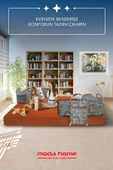 Moda Home Bedding Retro yataklı kanepe,yatak olabilen,dinlenme amaçlı legom aktivite koltuğu-KİREMİT - 4