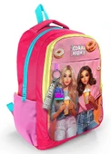 Coral High Pembe Fashion Girl Desenli Kız Çocuk İlkokul ve Ortaokul Sırt Çantası - Üç Bölmeli - 1