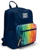 Coral High İlkokul ve Ortaokul Sırt Çantası - Erkek Çocuk, Lacivert Çok Renkli Çizgi Desenli, Dört Bölmeli thumbnail 1