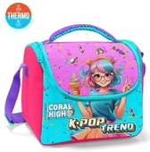 Coral High Kız Çocuk Beslenme Çantası - Thermo - Pembe K-Pop Dondurmalı Kız thumbnail 2