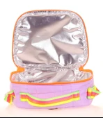 Kaukko Kids Isı Yalıtımlı Kız Çocuk Lila Turuncu Beslenme Çantası thumbnail 2