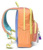 Coral High İlkokul ve Ortaokul Sırt Çantası - Kız Çocuk, Turuncu Sarı Mavi Renkli Çizgili, Dört Bölmeli thumbnail 4