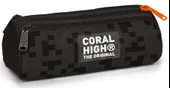 Coral High Erkek Çocuk Üç Bölmeli Okul Kalem Çantası - Gri - Siyah thumbnail 1