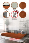 Moda Home Bedding Retro yataklı kanepe,yatak olabilen,dinlenme amaçlı legom aktivite koltuğu-KİREMİT - 3
