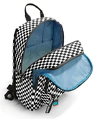 Coral High İlkokul ve Ortaokul Sırt Çantası - Kız Çocuk, Siyah Beyaz Dama Desenli, Dört Bölmeli thumbnail 3