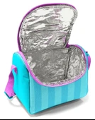 Coral High İlkokul Kız Çocuk Okul Beslenme Çantası, Turkuaz Pembe Çizgili, Termoslu (Isı Yalıtımlı) - 4