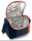 Coral High Erkek Çocuk İlkokul Beslenme Çantası, Siyah Turuncu Renkli Çizgili, Isı Yalıtımlı thumbnail 4