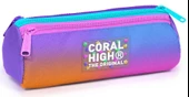 Coral High Kız Çocuk Mor Pembe Renk Geçişli Üç Bölmeli İlkokul ve Ortaokul Kalemliği - 1