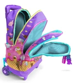 Coral High Işıklı Tekerlekli Çekçek Okul Çantası - 3 Bölmeli, 2'li Sap Ayarı, Lila Turkuaz Dondurmalı Kız (Kız Çocuk) 23973 thumbnail 2