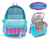 Coral High İlkokul Üçlü Okul Başlangıç Çanta Seti - Turkuaz Pembe Çizgili, Kız Çocuk thumbnail 2