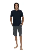 Us Polo Erkek Kısa Kol Lacivert Şortlu Pijama Takım 18904 thumbnail 1