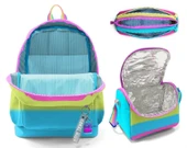 Coral High İlkokul Üçlü Okul Başlangıç Çanta Seti - Pembe Turuncu Renk Geçişli, Kız Çocuk thumbnail 2