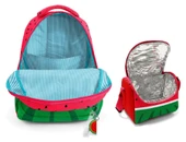 Coral HighErkek Çocuklar İçin Üç Gözlü Kırmızı Yeşil Karpuz Okul Sırt Çantası ve Termal Beslenme Çantası thumbnail 2