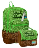 Coral High Erkek Çocuklar İçin Dayanıklı İkili İlk Okul Çanta Seti  - Yeşil Kahverengi Craft thumbnail 1