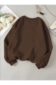 Kafadar Ayılar Baskılı kız - erkek çocuk sweatshirt sıfır yaka Şardonlu Kışlık - 2