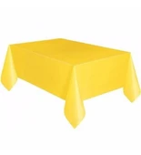 Plastik Naylon Su Geçirmez Parti Piknik Renkli Masa Örtüsü - 120x180 Cm. - Sarı - 1 Adet thumbnail 1