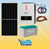 Solar Enerji Deposu 4000W Jel Akülü Güneş Enerjisi Paketi - 1