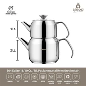 Amboss Cool Çelik Saplı Orta Boy Çaydanlık - 3
