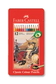 Faber Castell 12 Renk Kuru Boya Kalemi Metal Kutu - 1