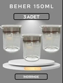 3 ADET CAM BEHER 150 ML - 1