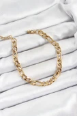 316L Çelik Gold Renk Zincir Erkek Bileklik - TJ-EB3734 - 1