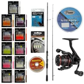 YekOutdoor FireWorm LRF Seti Okuma Epixor LRF Ultra Light Game Spin 213cm 1-8gr 2 Parça Olta Kamışı&Okuma Ceymar HD CHD-1000A 7+1BB Olta Makinesi - 1