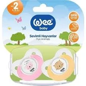 Wee Baby 320 2'li Sevimli Hayvanlar Emzik 6-18 Ay Pembe - 1