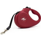 Doggie Otomatik Uzatma Tasması 5 Metre S Beden Kırmızı | Serbest Dolaşma ve Güvenli Kontrol - 1