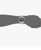 Seiko Erkek SNKM97 Analog Yeşil Kadran Otomatik Gümüş Paslanmaz Çelik Saat, yeşil, - 3