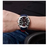 Megir Erkek Kronograf Analog Kuvars Saati, Tarihli, Aydınlık Eller, Su Geçirmez - 4