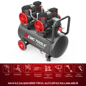 CMC CMC-0913 50 Litre Sessiz Yağsız Hava Kompresörü 4 Hp - 3