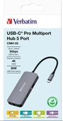 Verbatim CMH-05 32150 USB-C Pro 5 Port Hub - 1