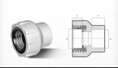 Ege Yıldız PPRC 50X1 1/2 Dişi Adaptör Gri - 1