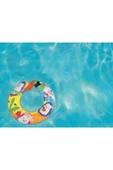 3-6 Yaş 51 cm Çocuk Deniz Simit Yüzme Simidi Havuz Can Simidi Penguen Desenli Tekerlek - 6
