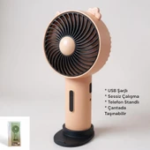Summer USB Şarjlı El Fanı I Taşınabilir Mini Fan I Yaz Serinleticisi I Vantilatör I Telefon Stantlı - 1
