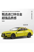 BMW M4 1:23 BMW M4 G82 Kapıları Açılabilen Model Araba Yeşil - 2