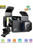 Araç İçi Kamera Wifi Özellikli Ekranlı Ön Ve Geri Görüş Kameralı Mikrofonlu 3 İnç Hd - 1