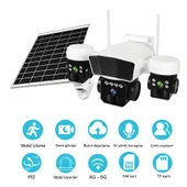 RX95G Solar Güvenlik Kamerası Türkçe 4G Sim Kartlı PTZ Hareketli Gece Görüşlü Güneş Panelli Kamera - 2