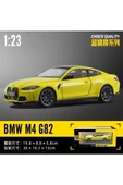 BMW M4 1:23 BMW M4 G82 Kapıları Açılabilen Model Araba Yeşil - 1